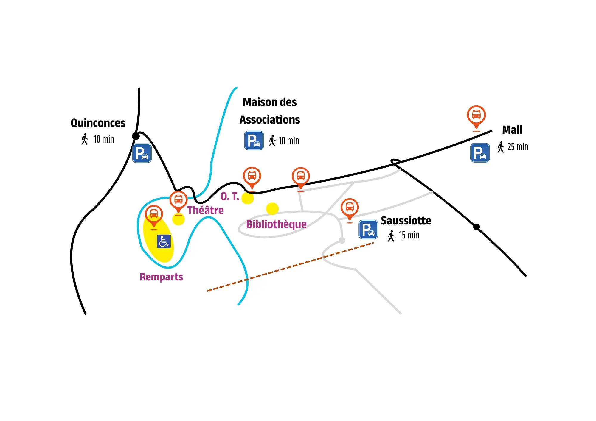 Plan d'accès au parking